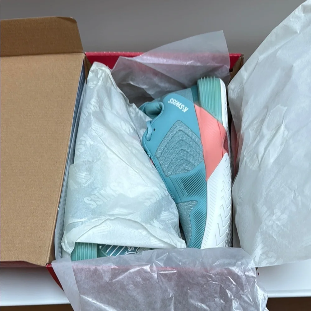 K-Swiss Women's Teal and Coral Athletic Sneakers